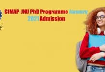 CIMAP-JNU PhD Programme January 2021 Admission CIMAP-JNU PhD Admission 2021