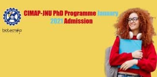 CIMAP-JNU PhD Admission 2021