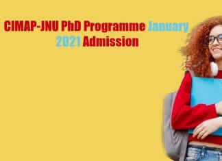 CIMAP-JNU PhD Admission 2021