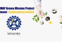 CSIR-CIMAP Aroma Mission Project Recruitment – Applications Invited CIMAP Jobs