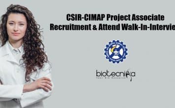 CSIR-CIMAP Project Associate Recruitment