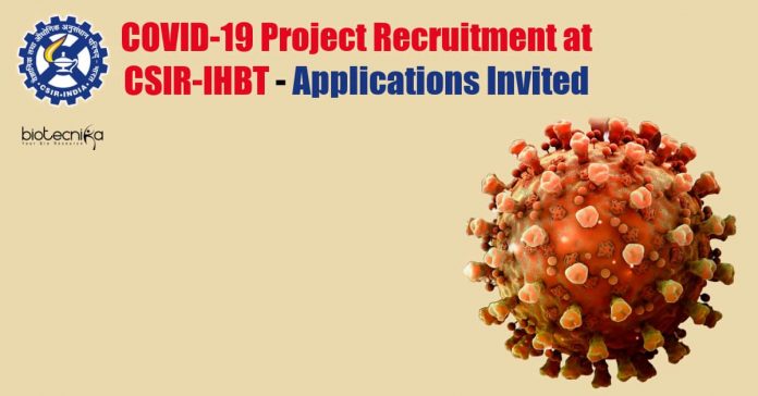 CSIR-IHBT Research Project Jobs