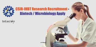 CSIR-IHBT Research Recruitment