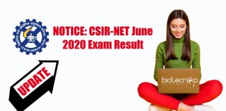CSIR-NET 2020 Result Date