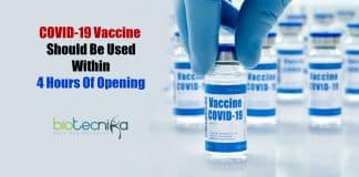 COVID-19 vaccine should be used within 4 hours