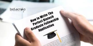 Biotech graduate fellowship application