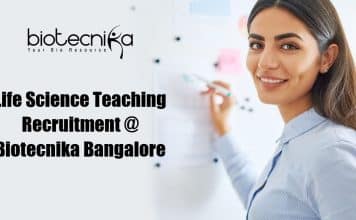 Multiple Life Science Teaching Recruitment @ Biotecnika Bangalore CSIR Life Science Teaching