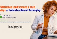 FSSAI Funded Food Science & Tech Fellowships at Indian Institute of Packaging Food Tech Fellowships