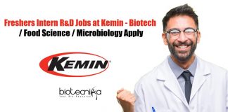 Freshers Intern R&D Kemin