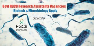 Govt RGCB Research Assistants