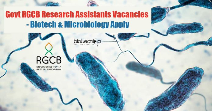 Govt RGCB Research Assistants