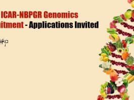 ICAR-NBPGR Genomics Recruitment