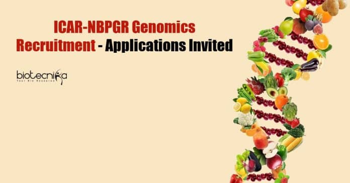 ICAR-NBPGR Genomics Recruitment