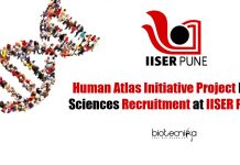 Human Atlas Initiative Project Life Sciences Recruitment at IISER Pune IISER Pune Research Recruitment