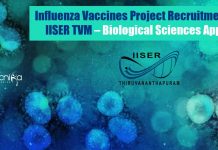 Influenza Vaccines Project Recruitment at IISER TVM – Biological Sciences Apply IISER TVM SRF/JRF Vacancies