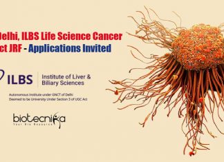 Govt of Delhi, ILBS Life Science Cancer Project JRF – Applications Invited ILBS Jobs