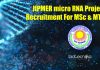 JIPMER micro RNA Project Recruitment For MSc & MTech JIPMER SRF Job Vacancy