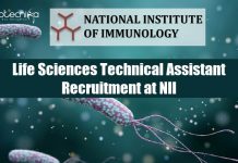 Life Sciences Technical Assistant Recruitment at NII Life Sciences Technical Assistant