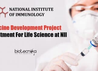 NII Lifescience Research Vacancy