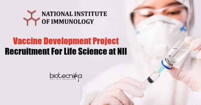 NII Lifescience Research Vacancy