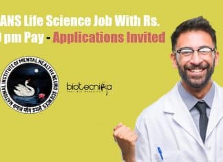 NIMHANS Research Vacancy