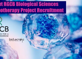 RGCB SRF Biological Sciences