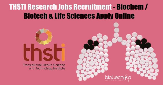 THSTI Research Jobs Recruitment