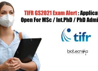 TIFR GS2021 Exam Alert : Applications Open For MSc / Int.PhD / PhD Admissions TIFR GS2021 Exam Alert