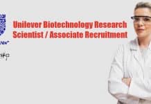 Unilever Biotechnology Research Scientist / Associate Recruitment Unilever Biotechnology Research Scientist