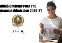 AIIMS Bhubaneswar PhD Programme Admission 2020-21 AIIMS Bhubaneswar PhD Admission