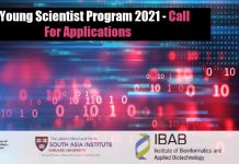 B4 Young Scientist Program 2021 – Call For Applications B4 Young Scientist