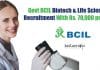 Govt BCIL Biotech & Life Science Recruitment With Rs. 70,000 pm Pay BCIL Jobs With