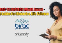 BIRAC-TiE BIOTECH WInER Award – Rs. 25 Lakhs For Biotech & Life Science BIRAC-TiE BIOTECH WInER Award