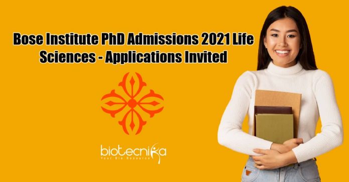 Bose Institute PhD Admissions