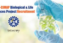 CSIR-CIMAP Biological & Life Sciences Project Recruitment – Attend Walk-In CSIR-CIMAP Biological