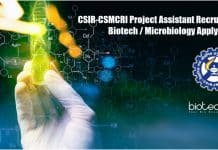 CSIR-CSMCRI Project Assistant Recruitment – Biotech / Microbiology Apply CSIR-CSMCRI Project Assistant Recruitment