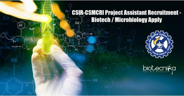 CSIR-CSMCRI Project Assistant Recruitment