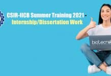 CSIR-IICB Summer Training 2021