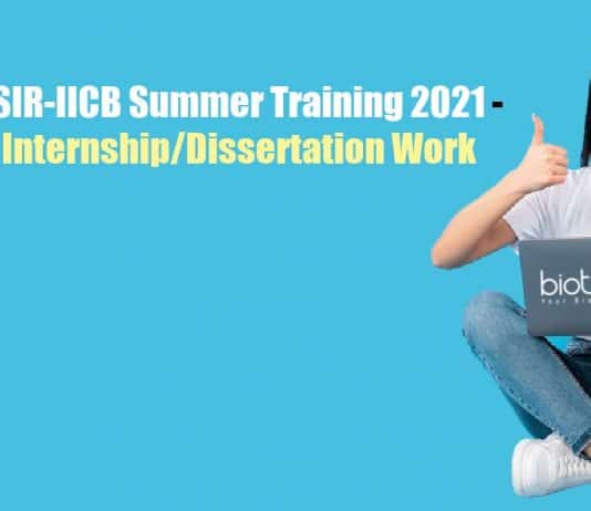 CSIR-IICB Summer Training 2021