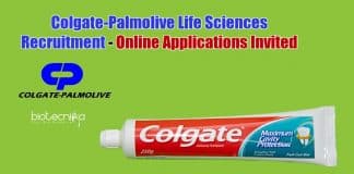 Colgate-Palmolive Life Sciences Recruitment