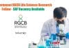 Government RGCB Life Science Research Fellow – SRF Vacancy Available Government Life Science