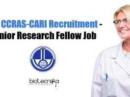 Govt CCRAS-CARI Recruitment