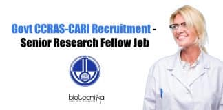 Govt CCRAS-CARI Recruitment