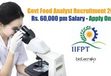 Govt Food Analyst Recruitment