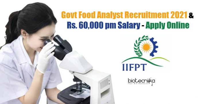 Govt Food Analyst Recruitment