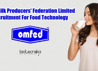 Govt Milk Producers’ Federation Limited Recruitment For Food Technology Govt Food Tech QC