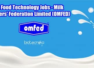 Govt Food Technology Jobs – Milk Producers’ Federation Limited (OMFED) Govt Food Technology Jobs