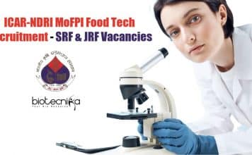 ICAR-NDRI Food Tech Recruitment