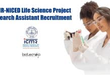 ICMR-NICED Life Science Project Research Assistant Recruitment ICMR-NICED Life Science Project