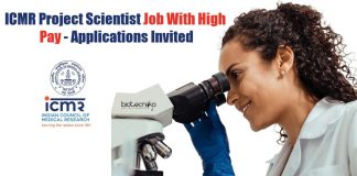 ICMR Project Scientist Job